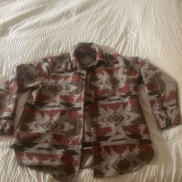 Blue B Southwest print shacket - Picture 1 of 3